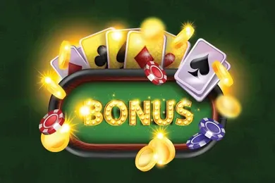 Casino table view with chips and cards
